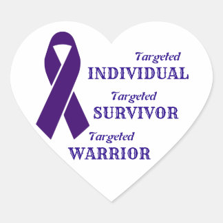 Targeted Individuals Awareness Survivor Warrior Hart Sticker