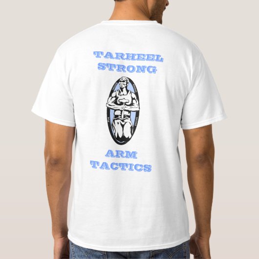 TARHEEL STRONG, ARM TACTICS Blue T-shirt (Achterkant)