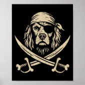 tarief Engelse Springer Spaniel Crossbones D Poster (Voorkant)