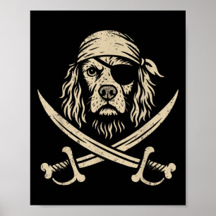  tarief Engelse Springer Spaniel Crossbones D Poster