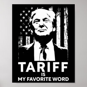 Tarief is mijn favoriete woord Trump Grappige uitd Poster