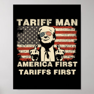 Tarief Man Grappig Trump Tarieven Meme Amerika Eer Poster