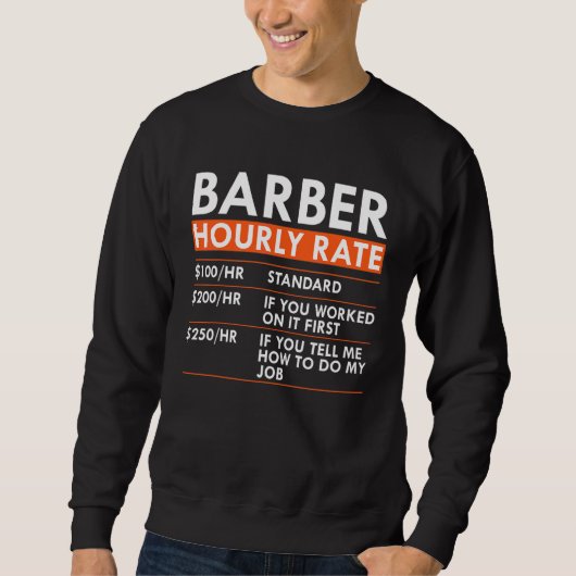 Tarief per uur kapper Kapperszaak Kappersarbeid Ko Trui (Voorkant)
