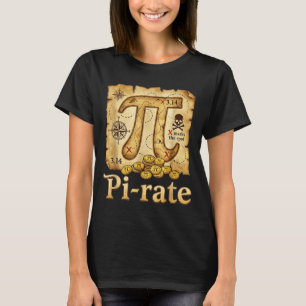 Tarief piraat dag 314 wiskunde wiskunde taart woor t-shirt