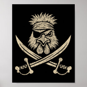tarief Silkie Chicken and Crossbones Boerderij An Poster