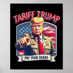 Tarief Trump Grappig Trump Betaal Uw Aandeel Poster