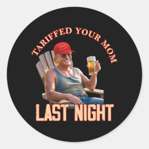 Tarief Uw Mama Grappig Tarief Daddy Trump Meme 1 Ronde Sticker