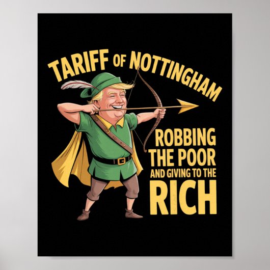 Tarief van Nottingham - Grappig anti-Trump-tarief Poster (Voorkant)