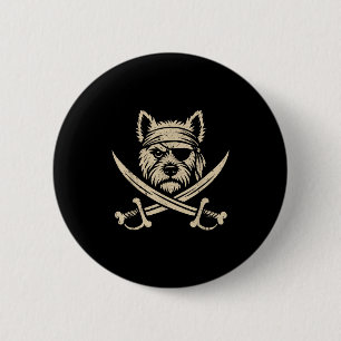  tarief West Highland White Terrier Crossbone Ronde Button 5,7 Cm