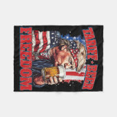 Tariefbiervrijheid Grappig Tarief Trump Fleece Deken (Voorkant (Horizontaal))