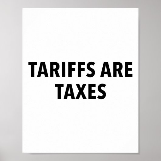 Tariefheffing is belasting  poster (Voorkant)