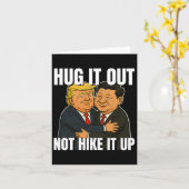 Tariefoorlog Grappig Trump Knuffelen Xi Jinping Tr Kaart (Gele Bloem)