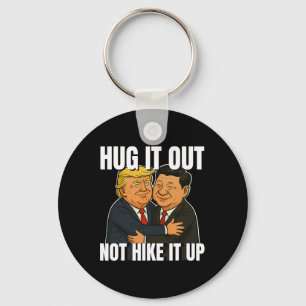 Tariefoorlog Grappig Trump Knuffelen Xi Jinping Tr Sleutelhanger