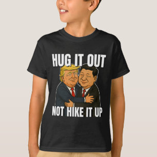 Tariefoorlog Grappig Trump Knuffelen Xi Jinping Tr T-shirt