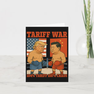 Tariefoorlog Grappig Trump vs Xi Jinping Boxing Ma Kaart