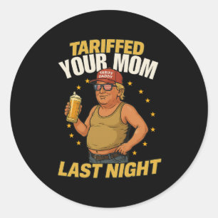 Tariefpapa politieke meme - Grappige Trump stijl t Ronde Sticker