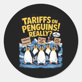 Tariefpinguïns Flippers Up Heard Eiland Grappige R Ronde Sticker