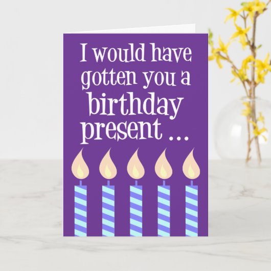 Tarieven Grappig Verjaardag Cadeau Kaart (Gele Bloem)