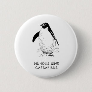 Tarieven op pinguïns hoorden eiland grappig Trump Ronde Button 5,7 Cm