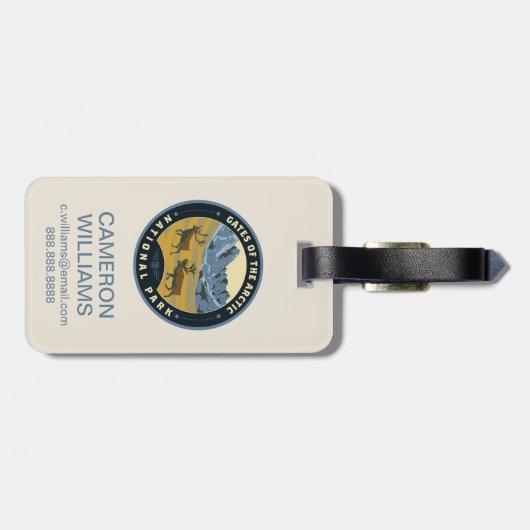 Tarieven van het nationale Arctisch park Bagagelabel (Achterkant horizontaal)