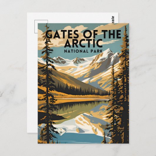 Tarieven van het nationale Arctisch park Briefkaart (Voorkant / Achterkant)