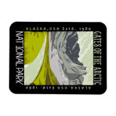 Tarieven van het nationale Arctisch Park Retro Dis Magneet (Horizontaal)