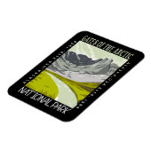 Tarieven van het nationale Arctisch Park Retro Dis Magneet (Linkerzijde)