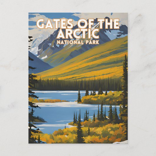 Tarieven van het nationale park Alaska in het noor Briefkaart (Voorkant)