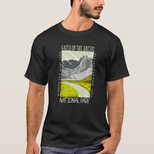 Tarieven van het nationale park Alaska T-shirt (Voorkant)
