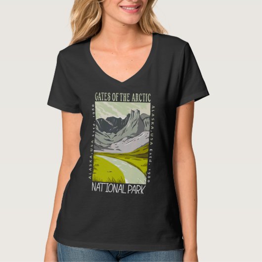Tarieven van het nationale park Alaska T-shirt (Voorkant)