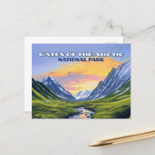 Tarieven van het nationale park Alaska Vintage Arc Briefkaart