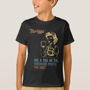 Tarieven zijn belasting op Amerikaanse mensen anti T-shirt
