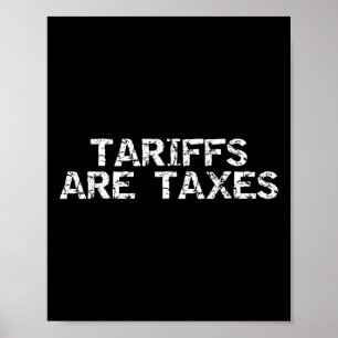 Tarieven Zijn Belastingen - Anti-tarief Mannen Vro Poster