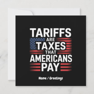Tarieven zijn belastingen die Amerikanen betalen v Kaart