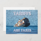Tarieven zijn belastingen in de handelsoorlog briefkaart (Voorkant / Achterkant)
