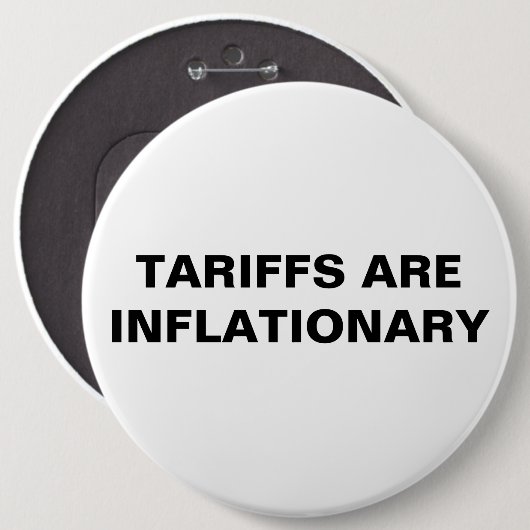 Tarieven zijn inflatoire Buttonnen Ronde Button 6,0 Cm (Voorkant /achterkant)