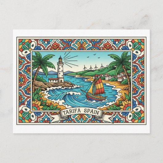 Tarifa Spain Travel Briefkaart (Voorkant)
