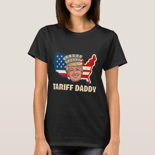 Tariff Daddy Funny Trump T-shirt (Voorkant)