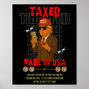 Tariff Daddy Grappig Trump-ontwerp – Politieke Mem Poster