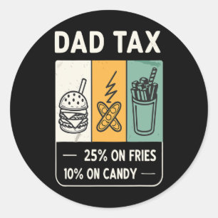 Tariffed Design Tariff Daddy Trump Grappig Vader Ronde Sticker