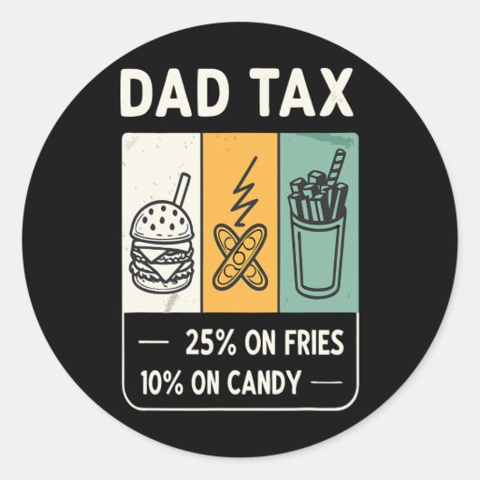 Tariffed Design Tariff Daddy Trump Grappig Vader Ronde Sticker (Voorkant)