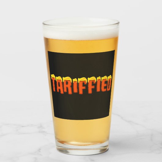 Tariffied - grappig Donald Trump tarief Glas (Voorkant gevuld)