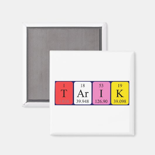 Tarik periodieke table name magnet (Voorkant / Achterkant)