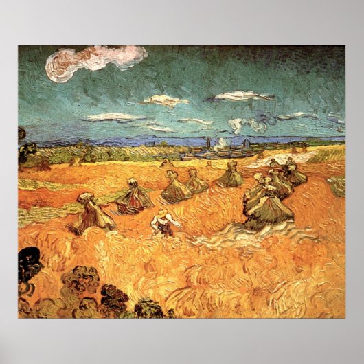 Tarikorens met maaier door Vincent van Gogh Poster (Voorkant)