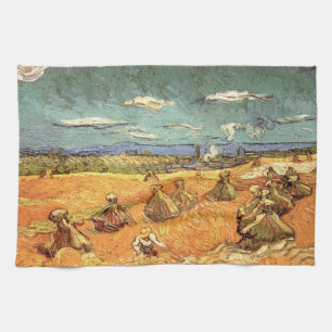 Tarikorens met maaier door Vincent van Gogh Theedoek