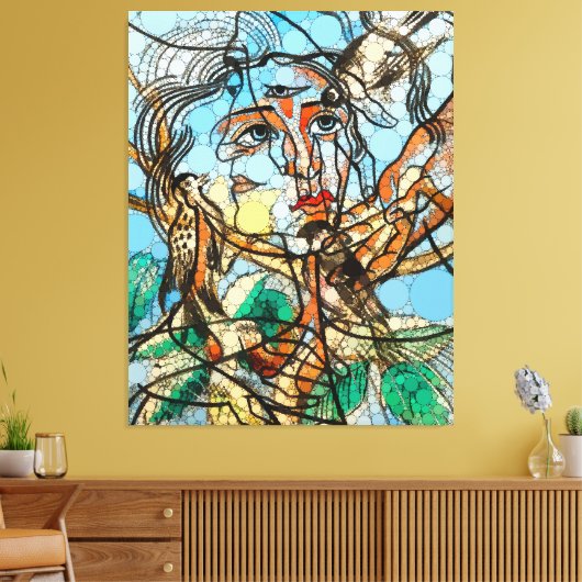 Tarin, Infinity Stippen beroemd gemaakt door After Canvas Afdruk (Insitu (Woonkamer))