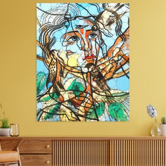 Tarin, Infinity Stippen beroemd gemaakt door After Canvas Afdruk (Insitu (Woonkamer))