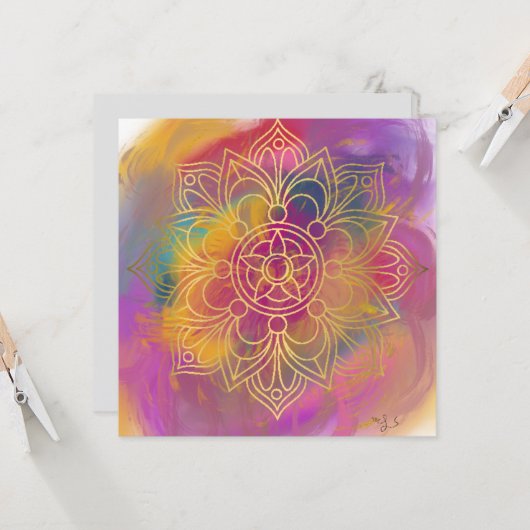 Tarjeta atrapasueños  kaart (Voorkant / Achterkant in situ)