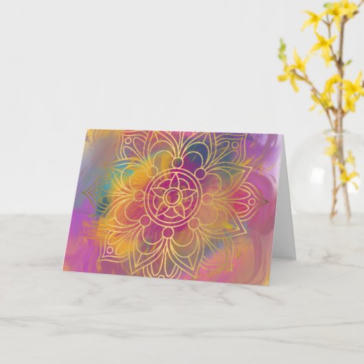 Tarjeta atrapasueños  kaart (Gele Bloem)