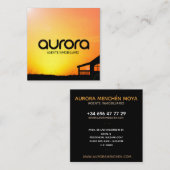 TARJETA AURORA VIERKANTE VISITEKAARTJE (Voorkant / Achterkant)